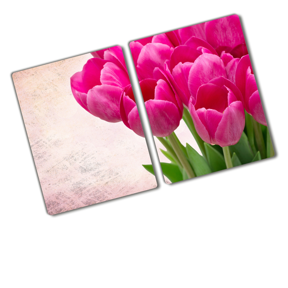 Deska do krojenia hartowana Różowe tulipany