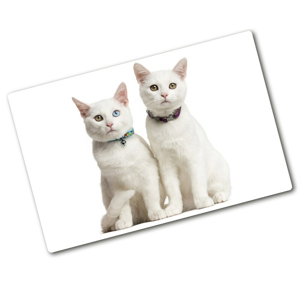 Deska kuchenna szklana Białe koty
