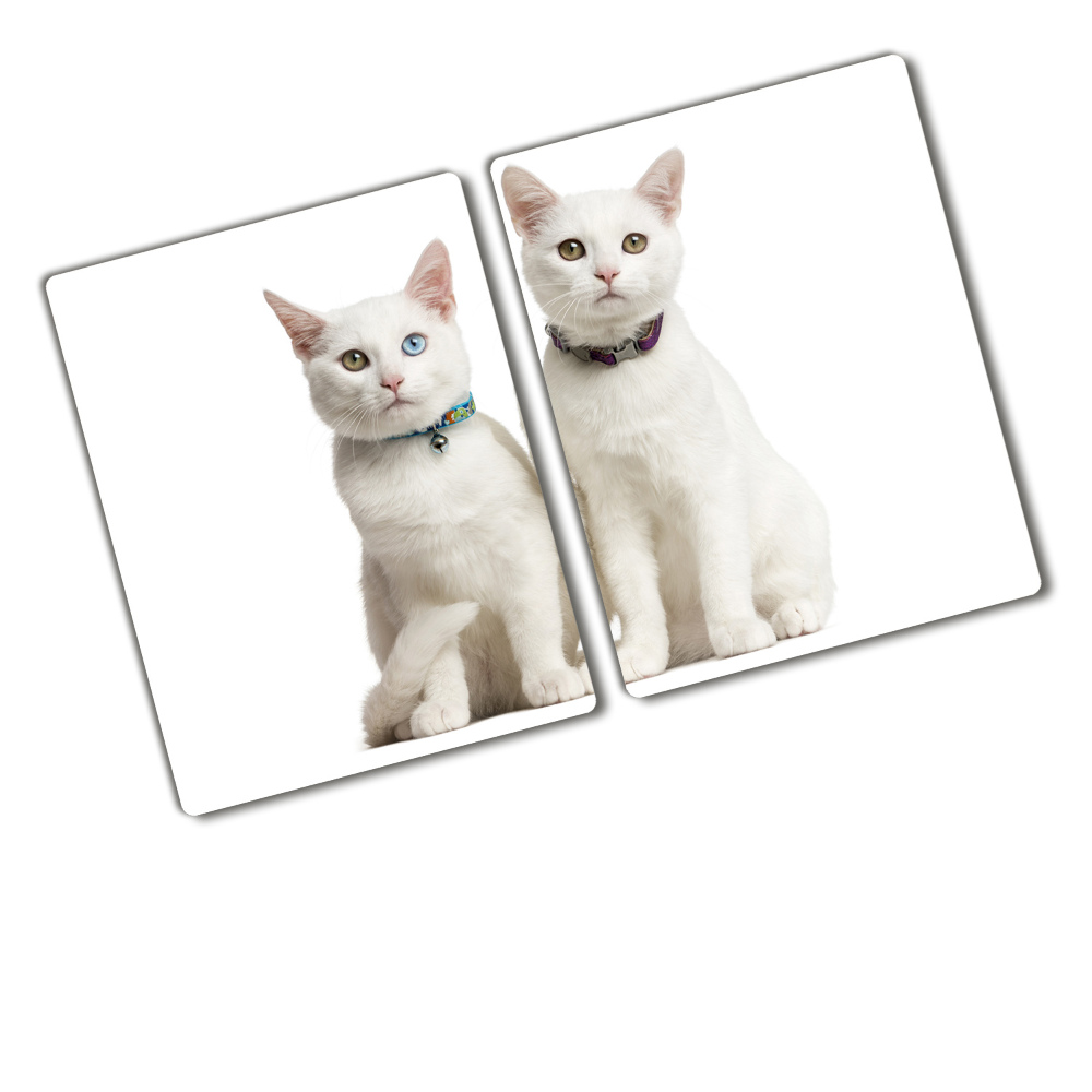 Deska kuchenna szklana Białe koty