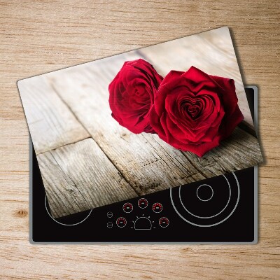 Deska do krojenia hartowana Róże na drewnie