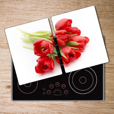 Deska do krojenia hartowana Czerwone tulipany