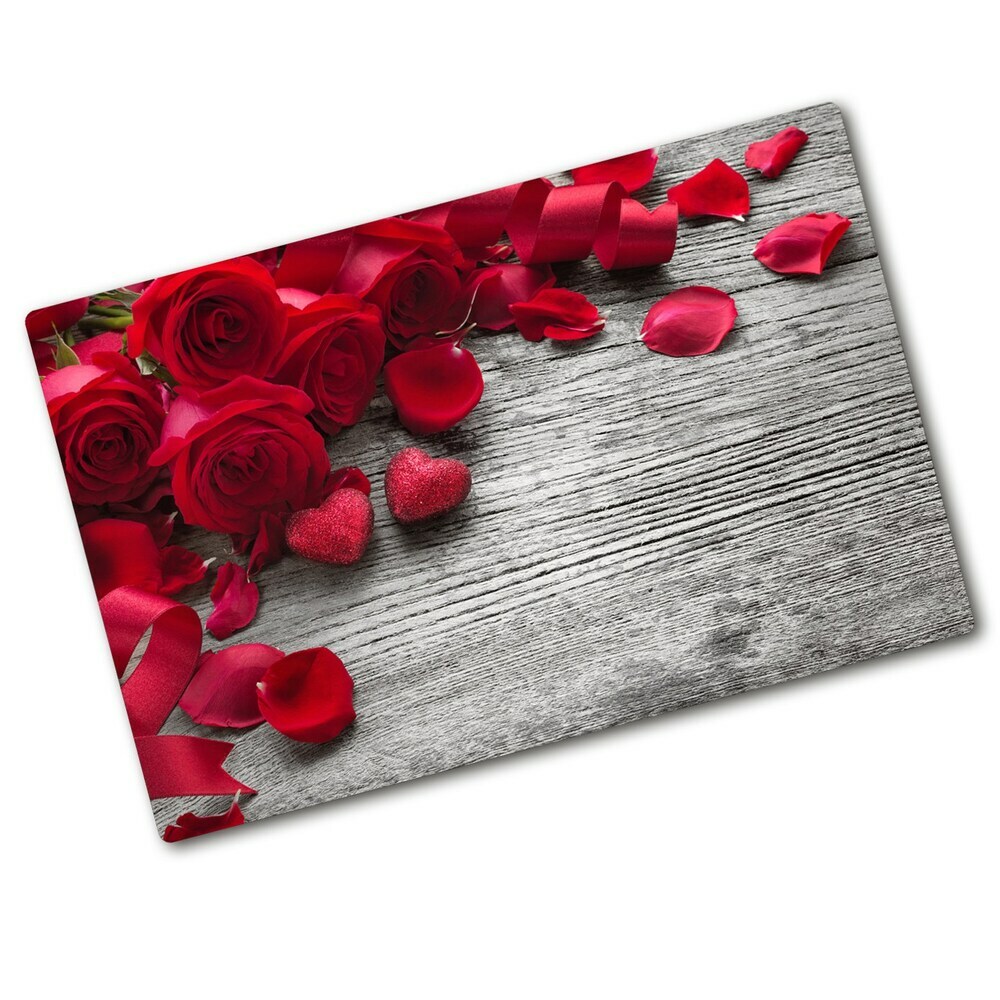 Deska do krojenia hartowana Czerwone róże