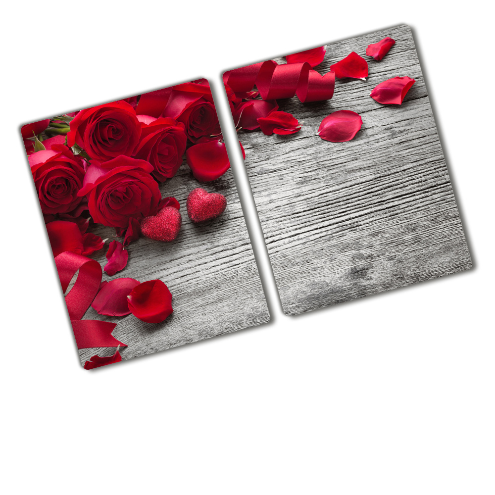 Deska do krojenia hartowana Czerwone róże