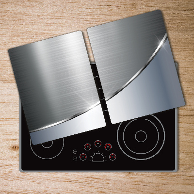 Deska kuchenna duża szklana Metalowa abstrakcja