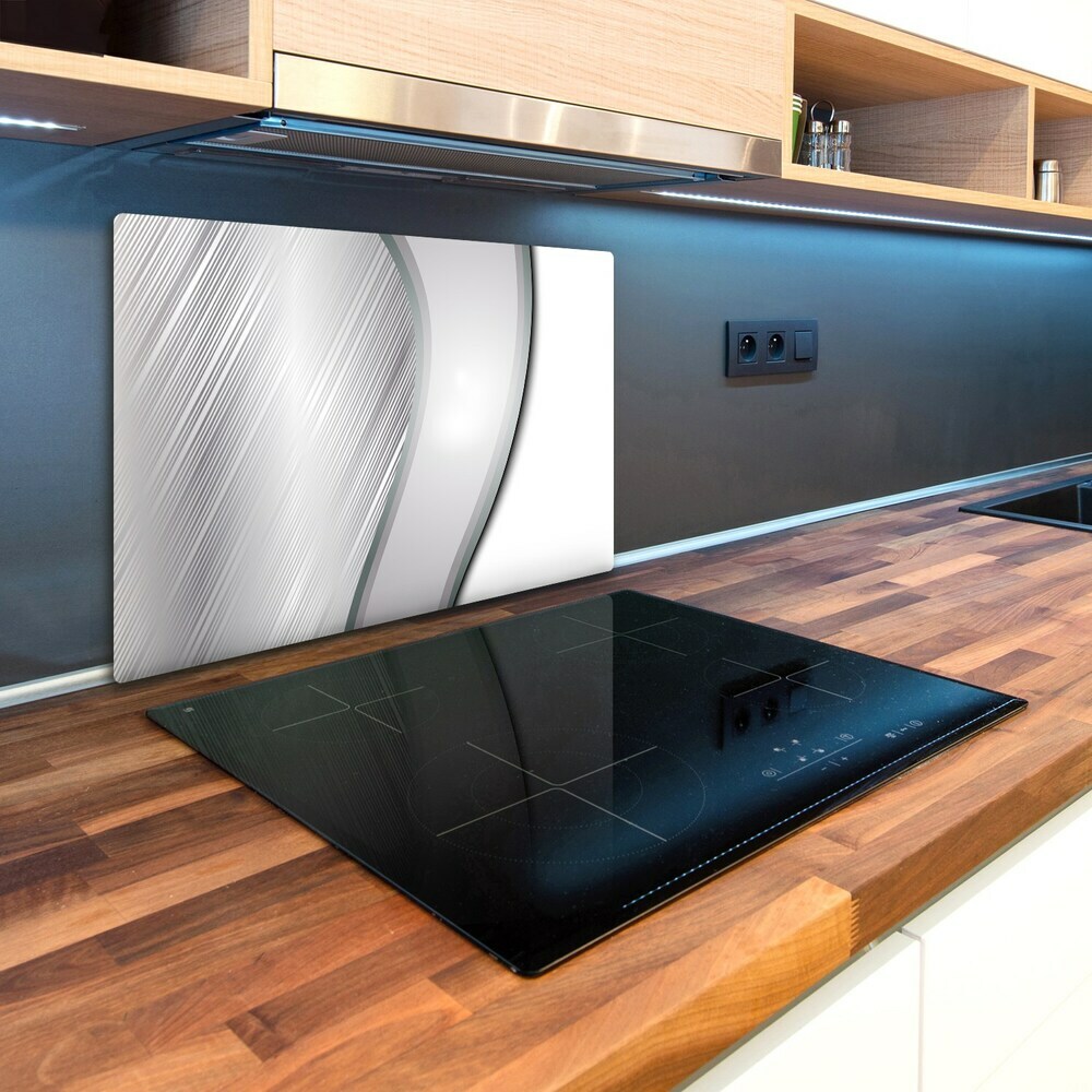 Deska kuchenna duża szklana Metalowa abstrakcja