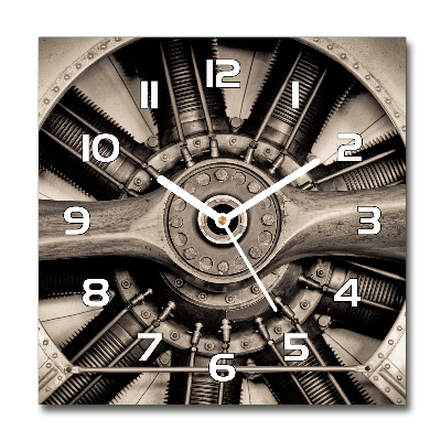 Zegar szklany kwadratowy Silnik samolotu
