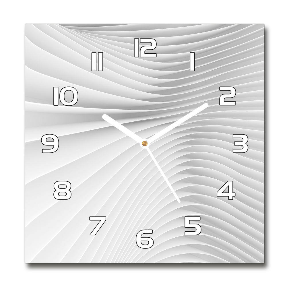 Zegar szklany kwadratowy Abstrakcja linie