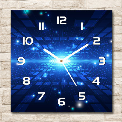 Zegar szklany na ścianę Trójwymiarowe tło