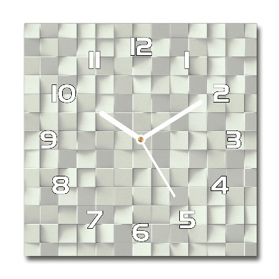 Zegar szklany kwadratowy Geometryczne tło