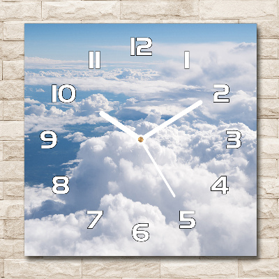 Zegar szklany kwadratowy Widok z samolotu