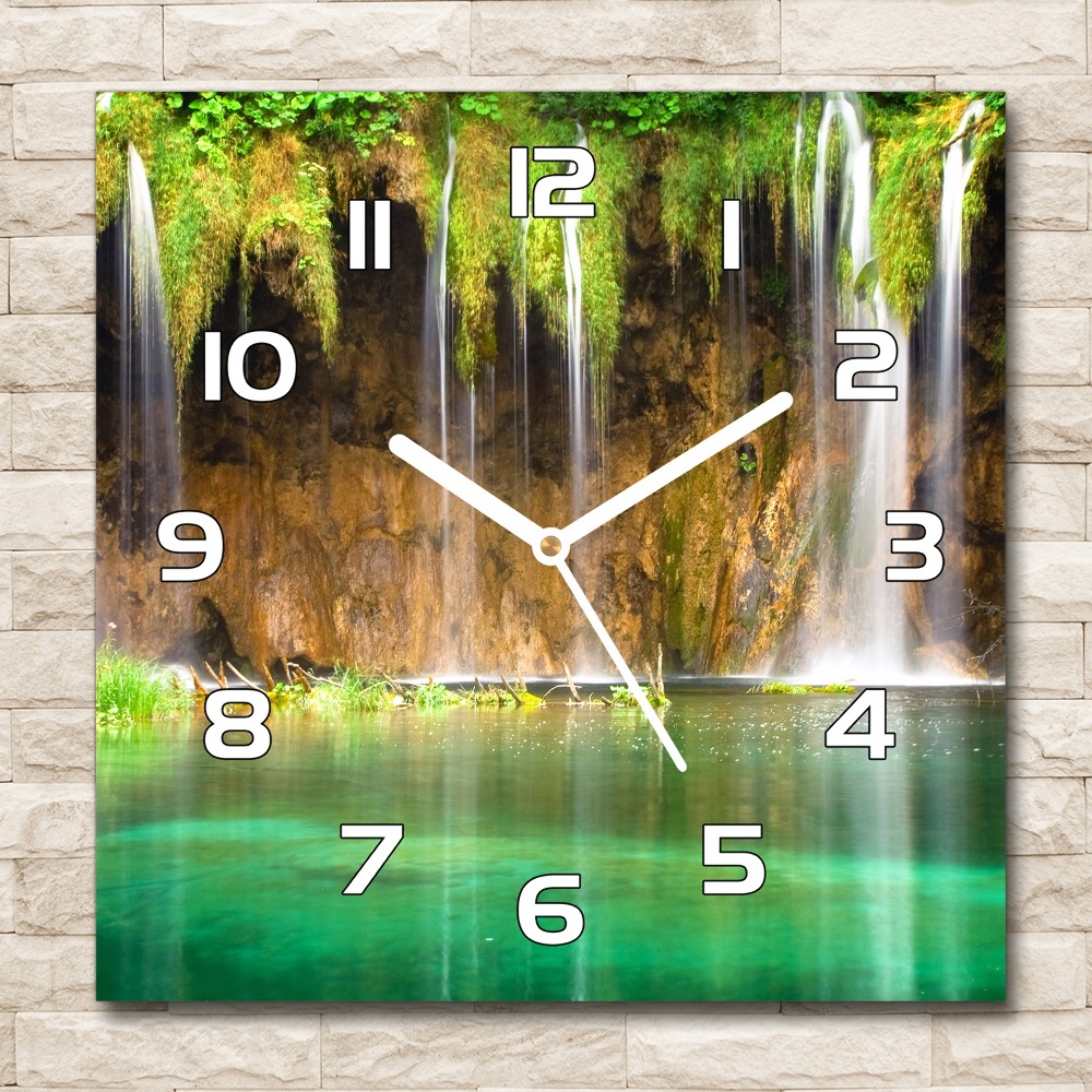 Zegar szklany kwadratowy Jeziora Plitwickie