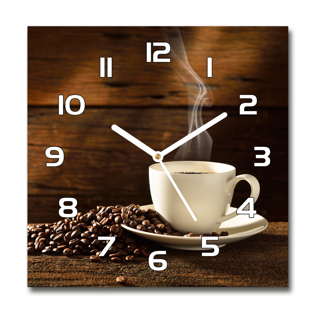 Zegar szklany na ścianę Filiżanka kawy