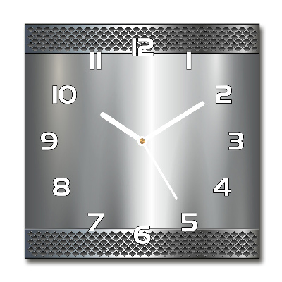 Zegar szklany kwadratowy Metalowe tło