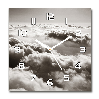 Zegar szklany kwadratowy Chmury z lotu ptaka