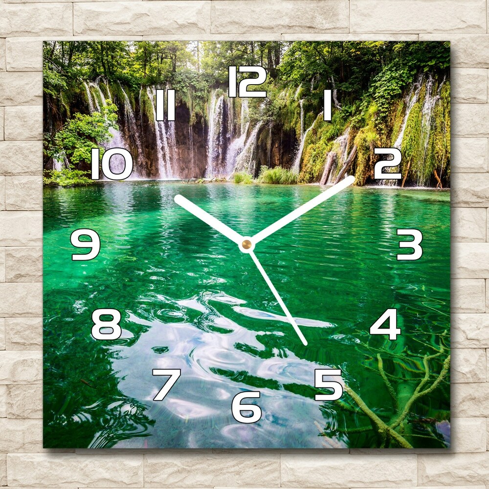 Zegar szklany kwadratowy Jezioro Plitwickie