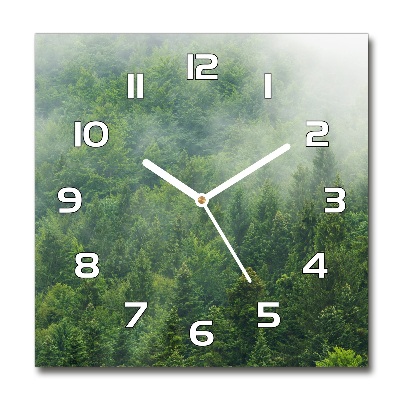 Zegar szklany kwadratowy Tajemniczy las