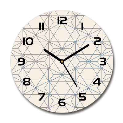 Zegar szklany okrągły Geometryczne tło