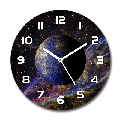 Zegar ścienny szklany okrągły Merkury