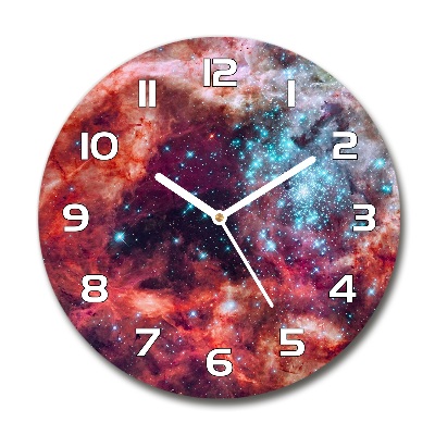 Zegar szklany okrągły Obłok Magellana