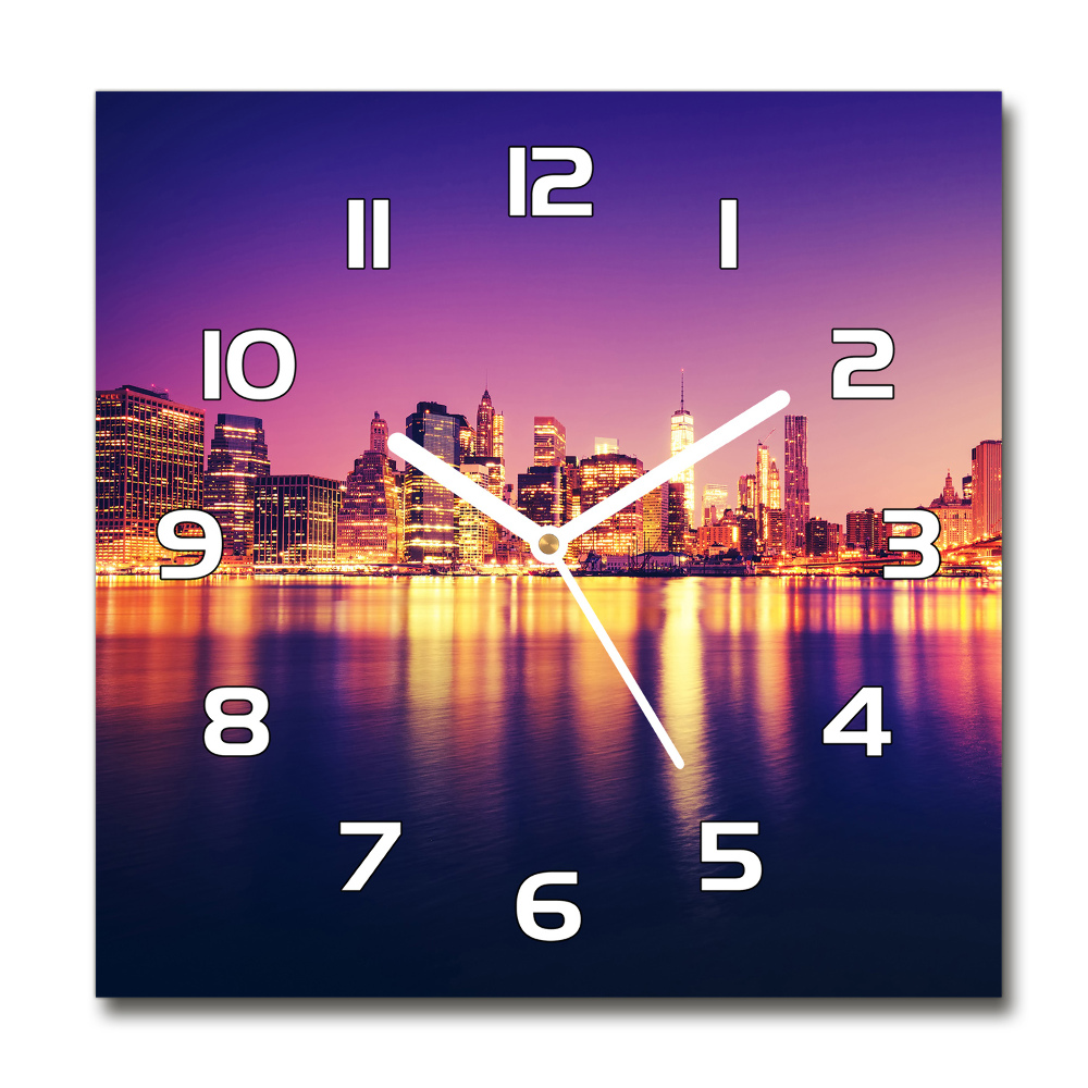 Zegar szklany okrągły Manhattan Nowy Jork