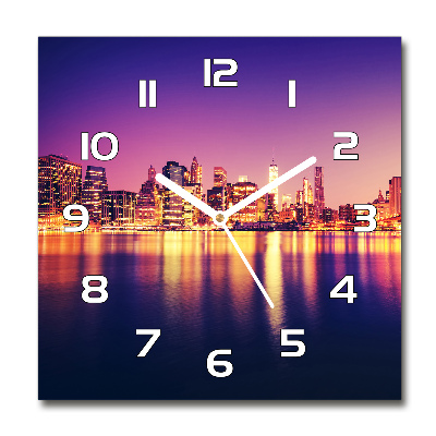 Zegar szklany okrągły Manhattan Nowy Jork