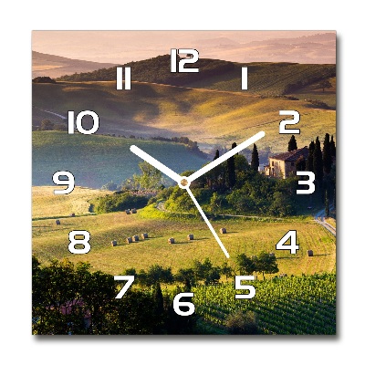 Zegar szklany okrągły Toskania Włochy
