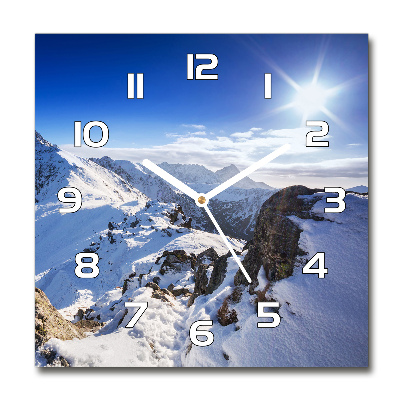 Zegar szklany na ścianę Tatrzański szczyt