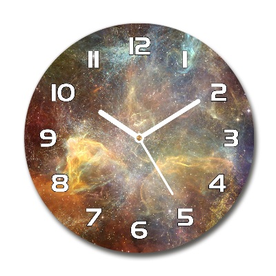 Zegar ścienny szklany okrągły Kosmos