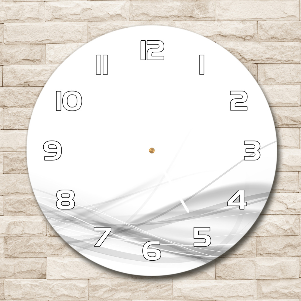 Zegar szklany na ścianę Abstrakcja fale