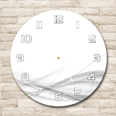 Zegar szklany na ścianę Abstrakcja fale