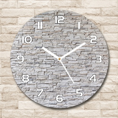 Zegar szklany na ścianę Kamienna ściana