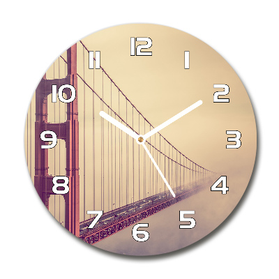 Zegar szklany okrągły Most San Francisco