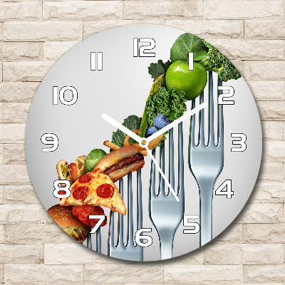 Zegar szklany okrągły Postępy w diecie