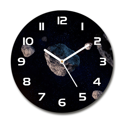 Zegar ścienny szklany okrągły Meteory