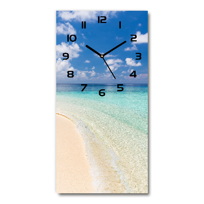 Zegar szklany ścienny Plaża Malediwy