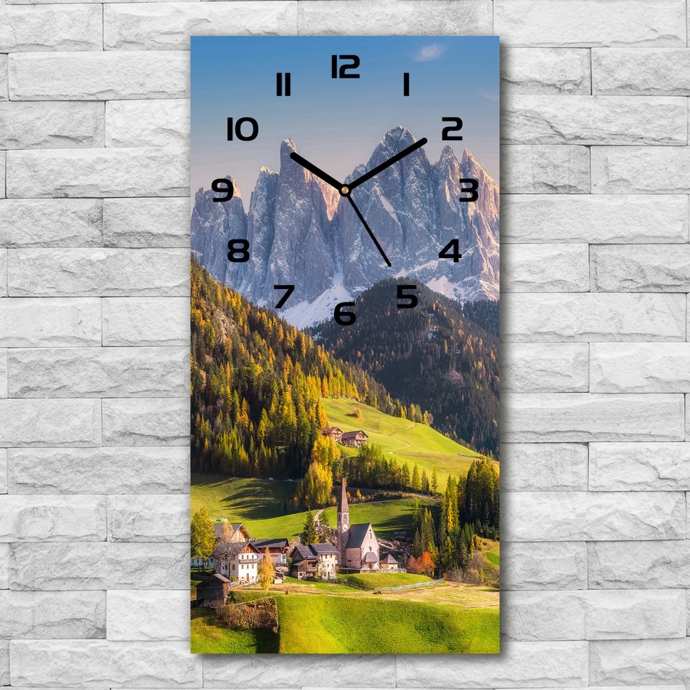 Zegar ścienny Miasteczko w górach