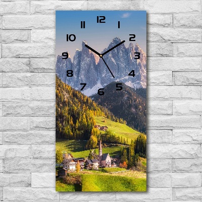 Zegar ścienny Miasteczko w górach