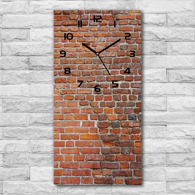 Zegar szklany ścienny Ceglana ściana