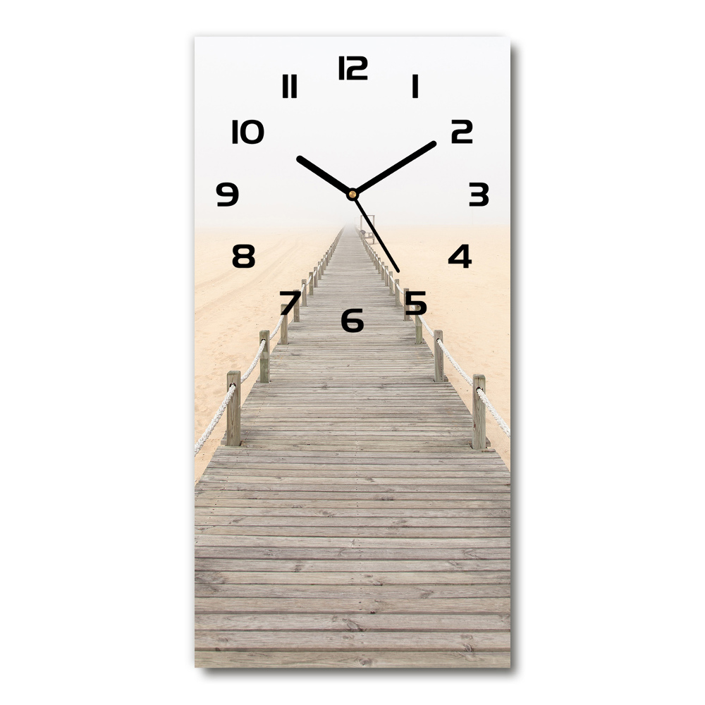 Zegar ścienny cichy Ścieżka na plaży