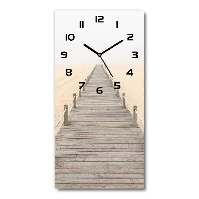 Zegar ścienny cichy Ścieżka na plaży