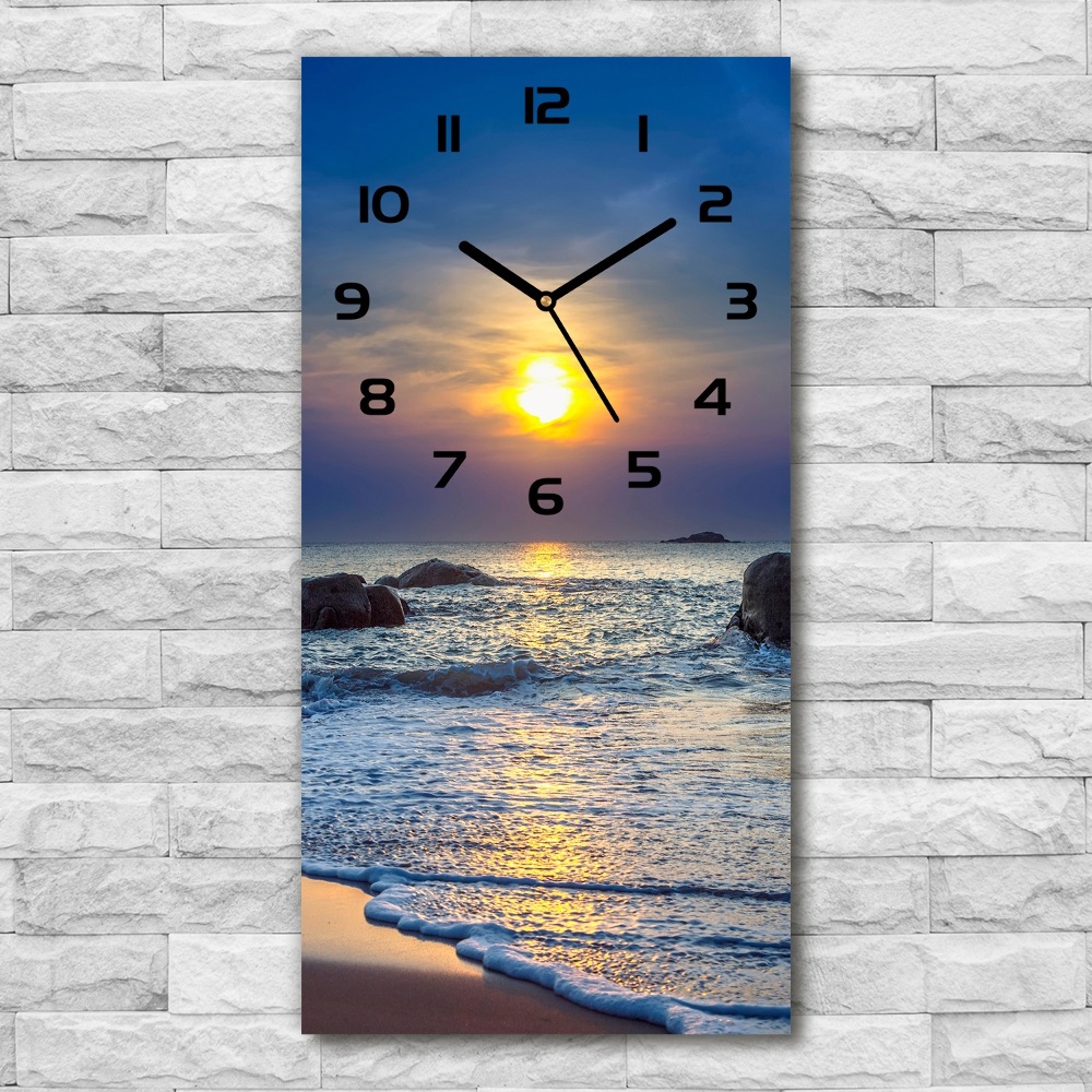 Zegar ścienny Zachód słońca plaża