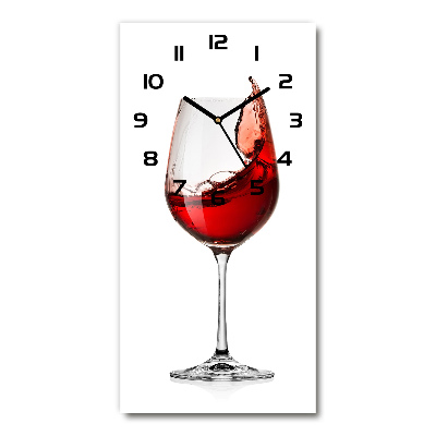 Zegar szklany ścienny Czerwone wino