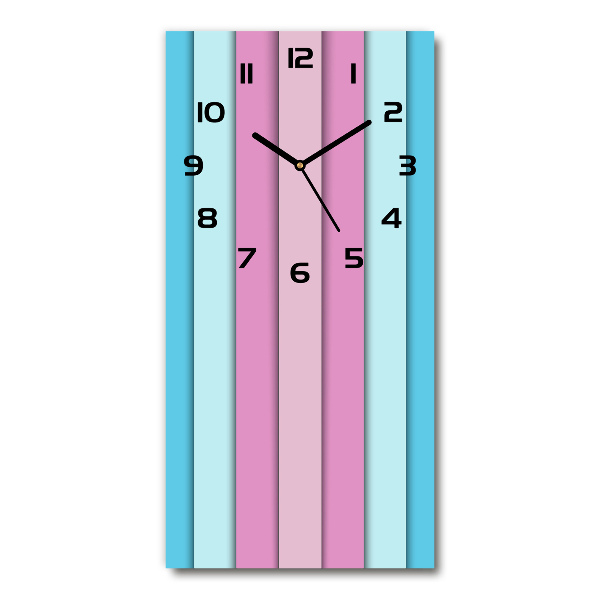 Zegar szklany ścienny Kolorowe paski