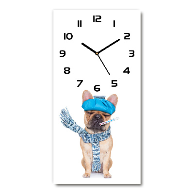 Nowoczesny zegar ścienny Chory pies