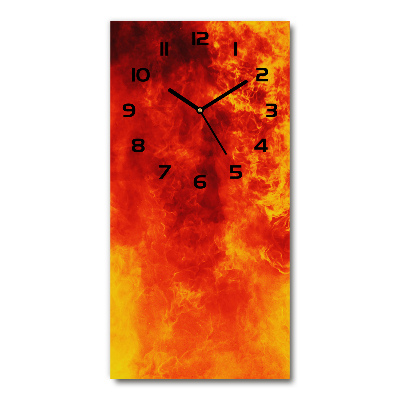 Nowoczesny zegar ścienny Płomienie