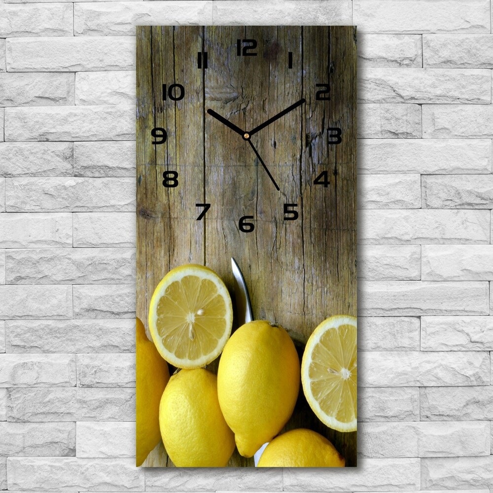Nowoczesny zegar ścienny Cytryny