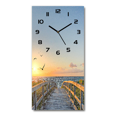 Zegar ścienny cichy Ścieżka na plażę