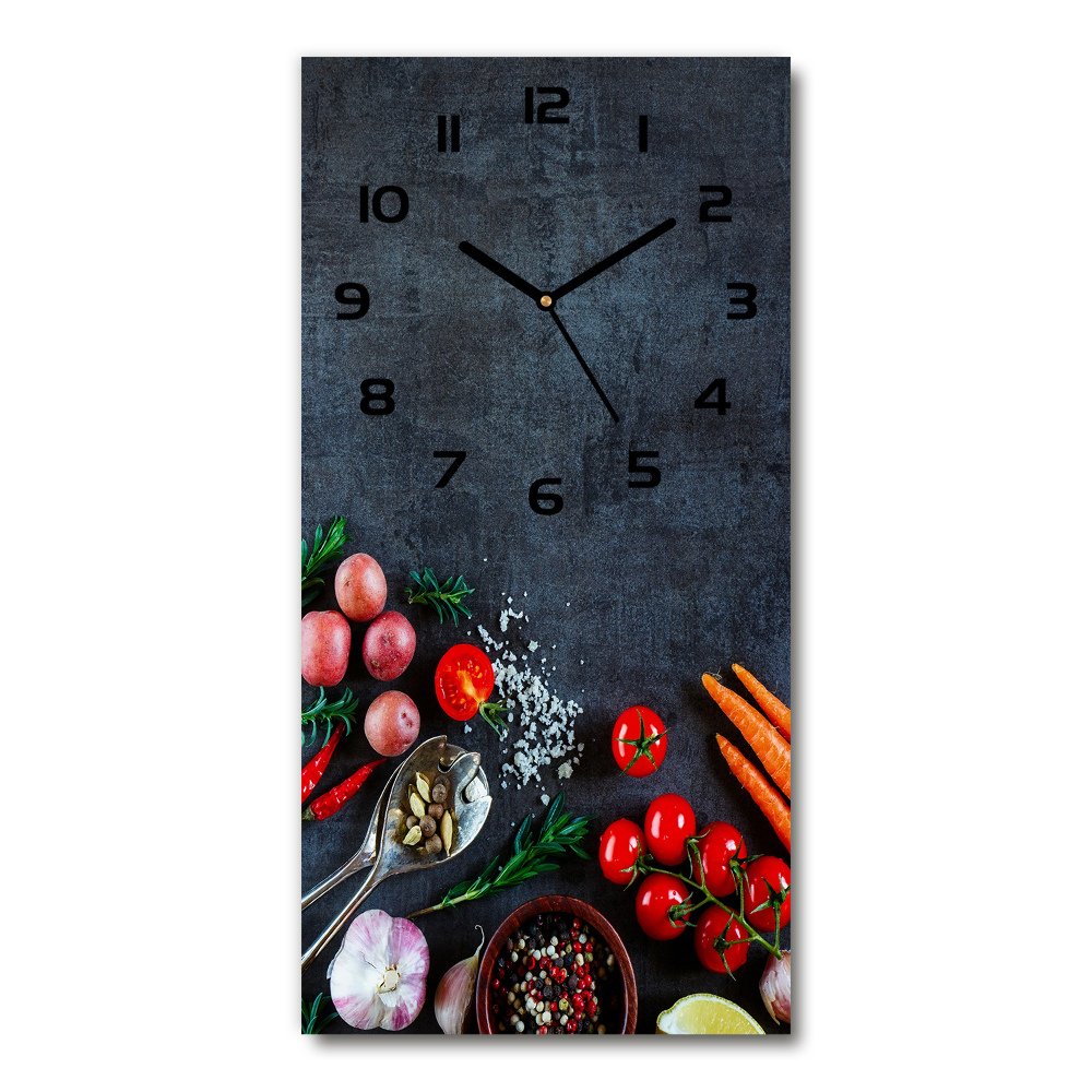 Zegar ścienny Warzywa i przyprawy