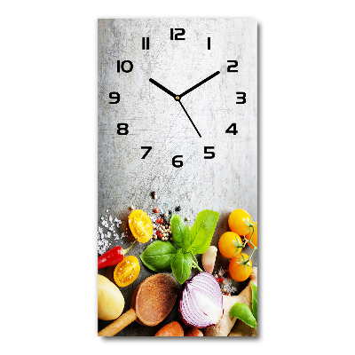 Nowoczesny zegar ścienny Warzywa