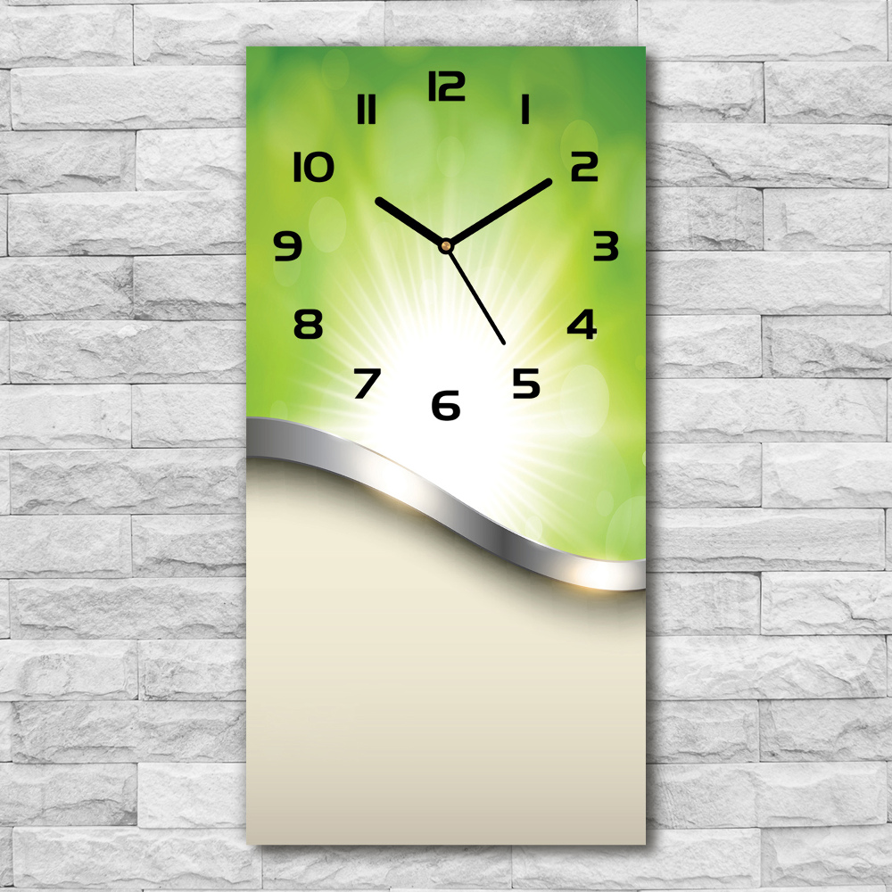 Zegar ścienny Zielona abstrakcja